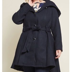 Once Upon a Thyme Hooded Coat in Navy 4x
